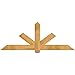 Ekena Millwork 84"W x 31"H x 2"D x 6"F, 9/12 Pitch, Kennewick Rough Sawn Timber Gable Bracket, Western Red Cedar