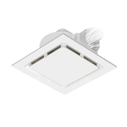 Hhmmei2024-23 Ventilador de cocina Ventilador de techo yeso PVC con orificio abierto y motor cobre for cocina baño, potente silencioso Extractor de baño
