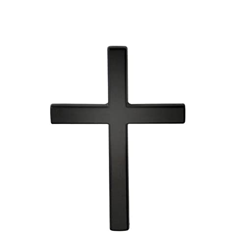 Image of Cross Metal Car 3D Sticker Cross Emblem for Car Motorcycle Scratched Decorative Logo Phone Sticker Side Tail Logo (Black)