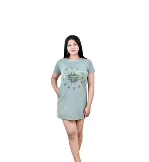 Women Printed Cotton Blend T Shirt Short Sleeve Casual Everyday Comfortable Relaxed Fit-image-19