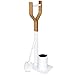 Produktbild Libaro WC-Garnitur - TRIEST - Stand Toilettengarnitur - WC-Bürste in weiß - Papierrollenhalter aus Holz - Toilettenbürste - mit Kunststoffeinsatz