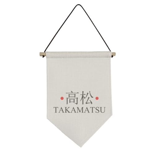 Kakemono japonais Takamatsu soleil rouge drapeau mural en toile déco asiatique