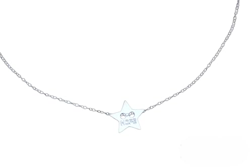 Collier argent massif gravé HOPE, le cadeau idéal avec médaille
