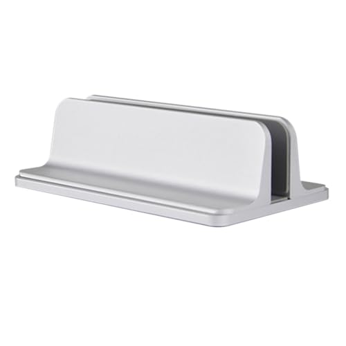 Base Ajustable Vertical para Laptop de Aluminio Plata miniatura 1