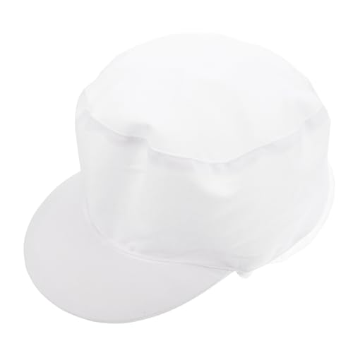 VANZACK Food Industry Chef Cap Lightweight Cooking Hat for Restaurant Bakery Protective Food Service Hat for Dust Oil Comfortable Day Wear Versatile Use Kitchen White