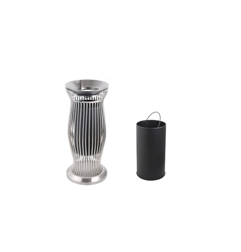 Cendrier vertical poubelle extérieur en acier inoxydable pour hall d'accueil
