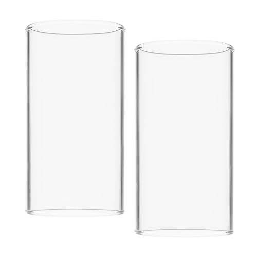 LVACODV 2-Pack Compatible Replacement Glass Chimney for UCO Candle Lantern, Durable & Heat-Resistant Glass for UCO Lantern Accessories