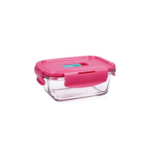 Luminarc Pure Box Holy Recipiente Rectangular Hermético Vidrio 12x9x7cm   38cl Sodo Apto Microondas 100% Hermético