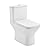 Swiss Madison SM-1T256 Carre One-Piece Toilet, Square Toilet, Dual-Flush Toilet 1.1/1.6 gpf, Modern Toilet, Toilets for Bathrooms, Glossy White