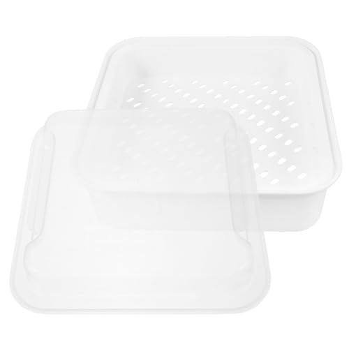 GARVALON Vaporera para Microondas Pequeña de Plástico Doble Capa con Tapa para Cocinar Verduras y Alimentos al Vapor, Utensilio de Cocina Seguro y Reutilizable para Uso Diario