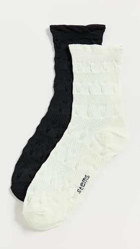 Women's Textured Dot Crew Socks 2 Pack2
