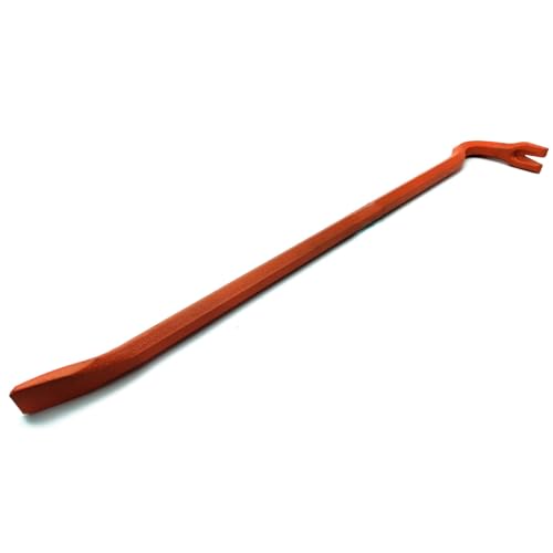 Tradineur - Pata de cabra de hierro 60 cm de longitud, palanca de encofrador, pie de cabra, quitaclavos, herramienta sacaclavos, desencofrador, grosor 18 mm, color aleatorio