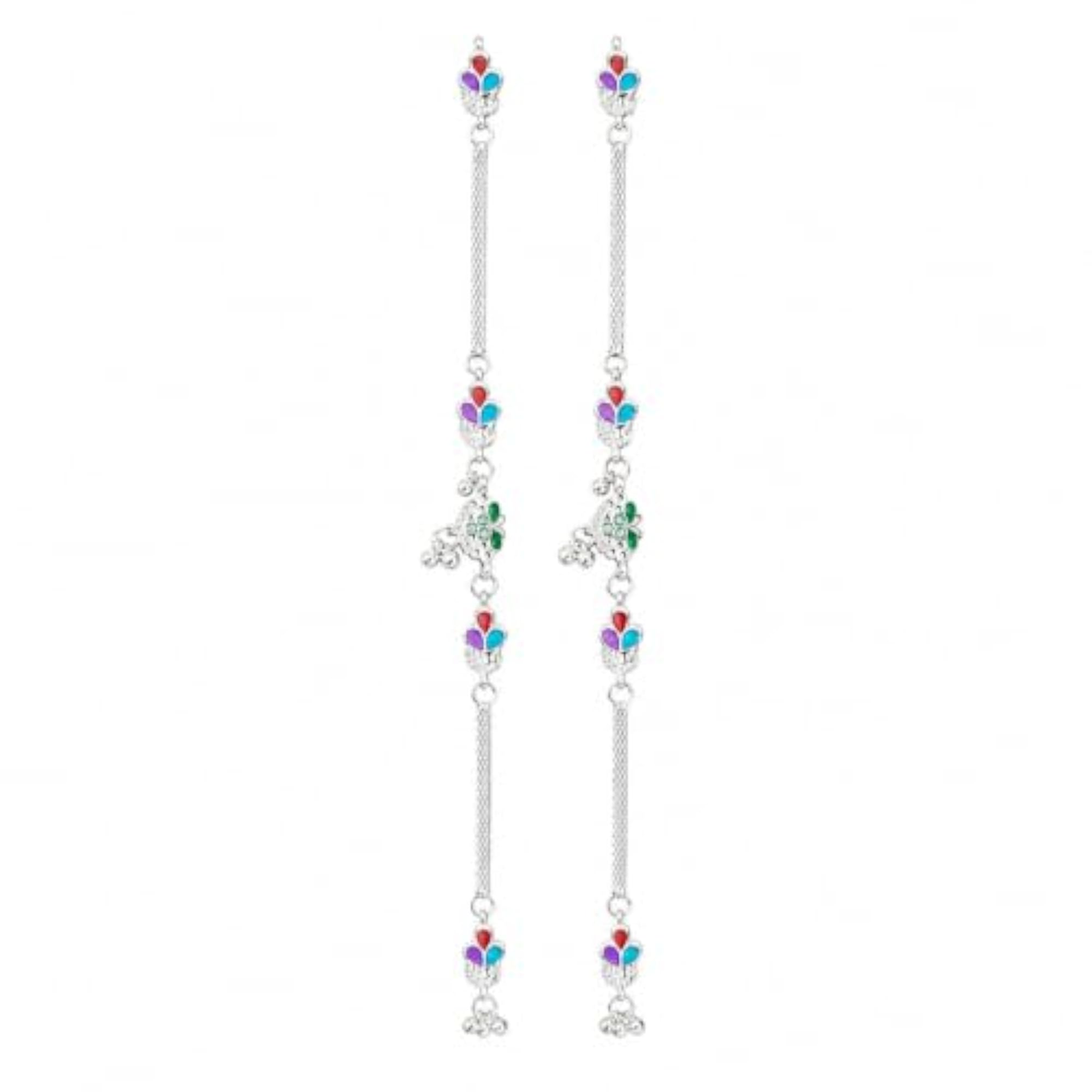 Elegant Brass Anklet with Silver Electroplating