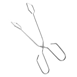 LALADEFIEE Grillzange aus Edelstahl Mittelgroß Servierzange für Steak Gemüse und Brot Hitzebeständig Leicht zu Reinigen Vielseitig für Buffet und Party