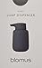 Blomus Soap Dispenser, Ceramic Plastic Silicone, Magnet, H 14 cm, T 9,5 cm, Ø 8,5, V 0,25 l