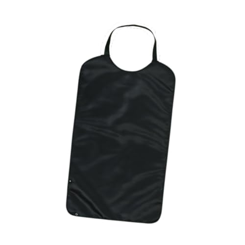 "Abbraccia" 大人の食事用よだれかけ 洗濯機洗い可能 29.5 X 17.7 インチ 高齢者向け 洗って再利用可能, 黒