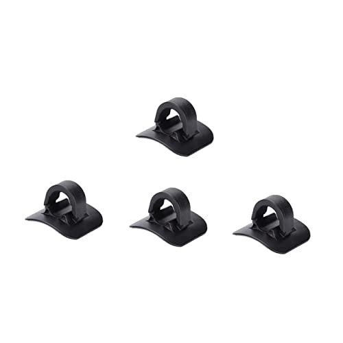 OSOLADY 4Pcs Shaped Buckle Bike Cable Base Guide Clip Black Durable Tubing Clips for Road Bikes Folding Bikes Flexible Installation Stylish Clip Design