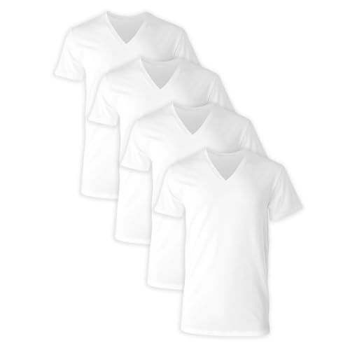 T-shirt col V homme sous-vêtement blanc respirant anti-transpiration