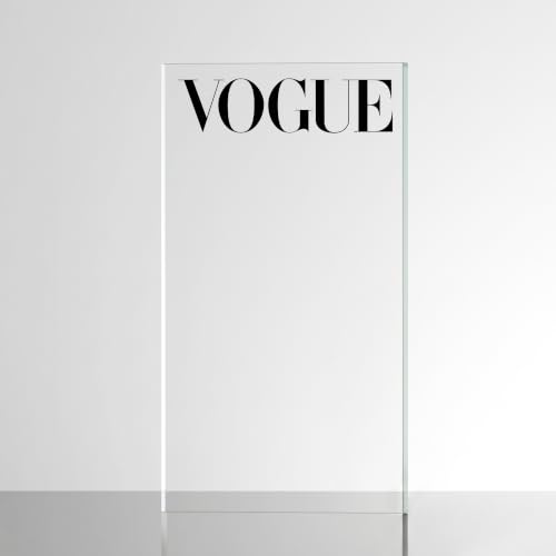 Image of Sticker for Glass & Mirrors| Minimal Vinyl Decal for Bedroom Bathroom & Cafe | Self-Adhesive Waterproof Quote Mirror Sticker | Aesthetic Decals (Vogue, Small, Matt Black)