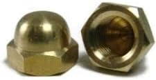 10-24 Acorn Cap Nuts, Solid Brass, Grade 360, Plain Finish, Qty 50 - by Fastener Depot, LLC