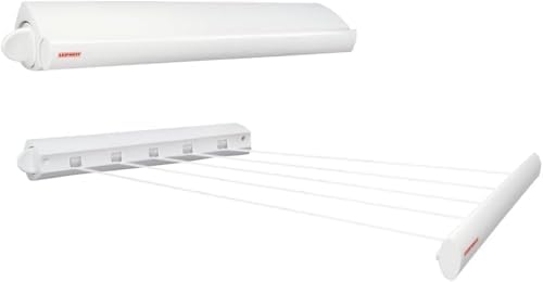 Leifheit Séchoir mural Rollfix 210 Longline, sèche linge dépliabl...