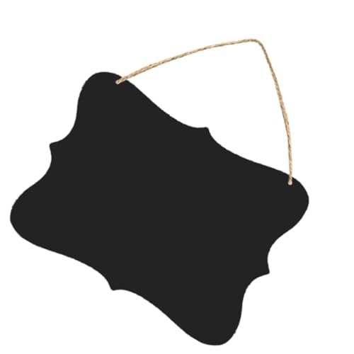 Housoutil Double Sided Chalkboard Home Decor Blackboard Pendant Rope Wall Decor Sign for Living Room