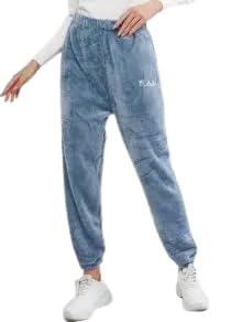 tranding-outfit Women's Fur Winter Woolen Velvet Touch Bottom Pant with Fleece/Warm/Plus Size/Lounge Pants/Night Pants/Sleeping Wear (sky blue brown gray peach khaki Relaxed-picture-10
