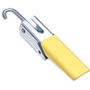 Southco A1-11-902-20 Over-Center Draw Latch, Heavy-Duty Size, Without Keeper, Steel, Zinc Plate, Bright Chromate, with Yellow Vinyl Grip