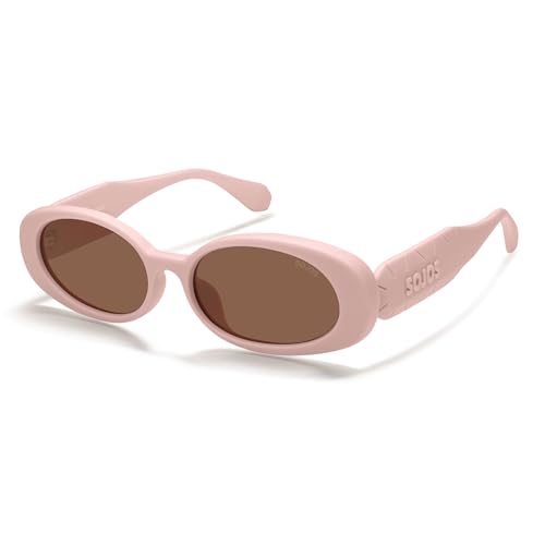 Image of SOJOS Ocean Collection Retro Oval Polarized Sunglasses Kids SUNLIGHT S | Recycled plastic build, UV400 lenses, lightweight for kids