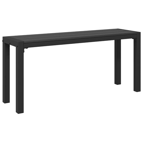 vidaXL Banc de Jardin Noir 100 x 28 x 45cm Acier, Banc de Jardin en métal, Assise Durable, Design rectangulaire, mobilier Moderne, déco élégante,...