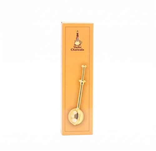 Image of Delhi Chaiwala Premium Lead-Free Brass Infuser | Food-Grade, BPA-Free, Sustainable Strainer | Durable Filter for Loose Leaf | Not for CTC or Powder-FBA