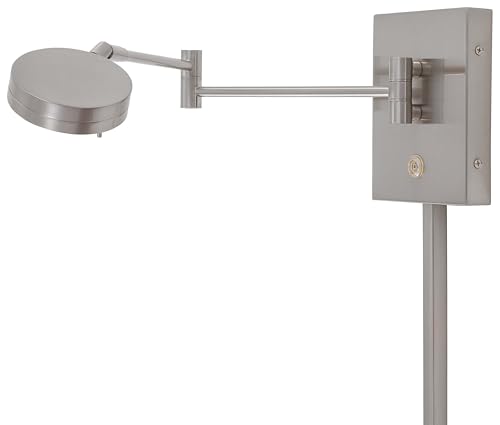 Image of GEORGE KOVACS P4308-084 George's Reading Room LED Swing Arm Wall Lamp, 1-Light, 8 Total Watts, 6.25-in H x 13.75-in W, Brushed Nickel