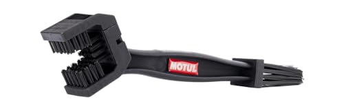 Cepillo de limpieza para cadenas de motos de la marca Motul, diseñado para eliminar suciedad con eficacia