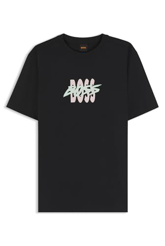 Boss Te_bass 50561850 001 Black t-shirt en coton regular fit pour homme
