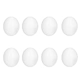 Phefop Faux œufs de Pigeon en Plastique Solide, 50 Pièces, œufs de Simulation de Colombe de Taille et de Couleur Réalistes pour le Contrôle de la Reproduction, Leurres D'éclosion