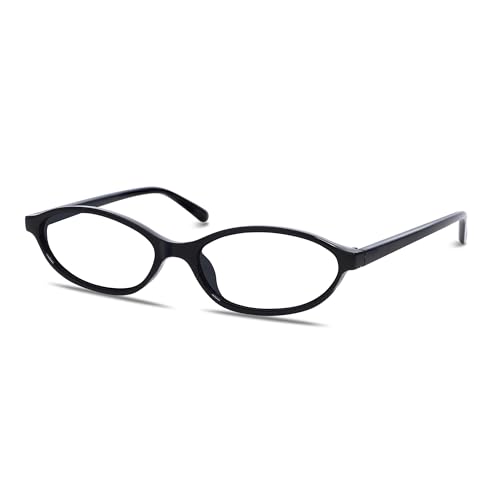 Image of GUVIVI Retro Oval Sunglasses for Women Chic Cat Eye 90s Sunnies Lightweight Narrow Shades Trendy UV protection Sun Glasses