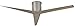 Matthews EKH-BN-GA Eliza 56" Outdoor/Indoor Damp Locations Hugger Ceiling Fan with Remote Control & Wall Control, 3 Blades, Brushed Nickel