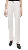 Madewell Women's The Longline Straight Jeans in Tile White, Tile White, 30