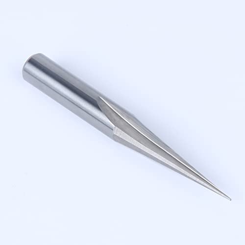 Huhao 3Pcs Cnc Router Bit 1/4 Shank 6Mm Carbide Engraving V Groove Cutting Bit 2 Flute 15 Degree 0.3Mm Tip Cnc Engraving Bits For Woodworking Steel Brass Mdf #TOP4