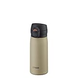 【パッキン一体型・食洗機対応】 タイガー魔法瓶(TIGER) 水筒 350ml ワンプッシュ ステンレスボトル 保冷 保温 軽量 飲みやすい設計 洗いやすい BPAフリー ベージュ MKR-W35NCS