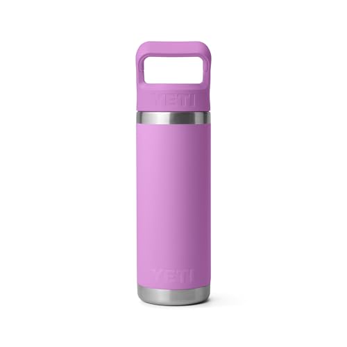 Image of YETI Rambler 18 oz Bottle, Vacuum Insulated, Stainless Steel with Color Matching Straw Cap, Desert Bloom