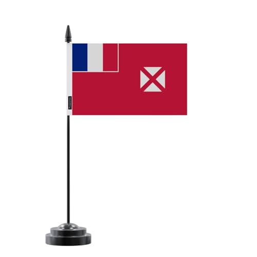 Drapeau de table Wallis-et-Futuna 14x21cm en tissu polyester résistant