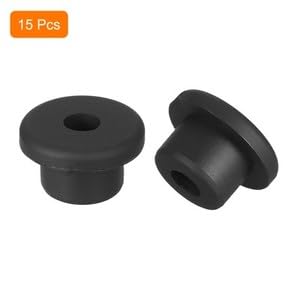 #US 15Pcs 2/7" ID 5/8" Drill Hole Rubber Grommets Fit 7mm Wire Black
