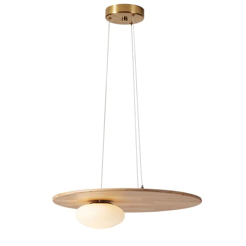 Lustre de salle à manger luminaire suspendu bois design zen