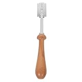 TOMETURE Brotbackwerkzeug aus Edelstahl und Holz Brotmesser für Einfache Schnitte Lebensmittelsicheres Teig Einschneidewerkzeug für Backen und Brot