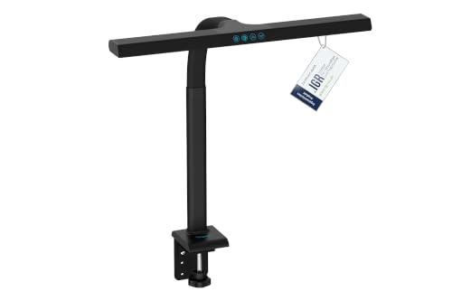 DIGITUS Lampe de bureau LED – 1 025 lumens – 50 cm de large – 7 W – Noir