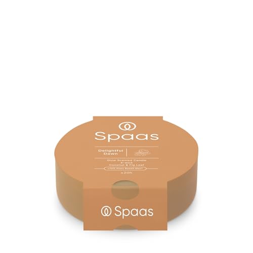 +70% di cera vegetale Spaas - Candela profumata Glow a 4 stoppini, 20 ore - Delightful Dawn