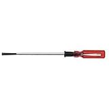 Klein Tools K28 3/16-Inch Slotted Screw-Holding Screwdriver,Red,3/16-Inch Tip, 10-1/4-Inch Length