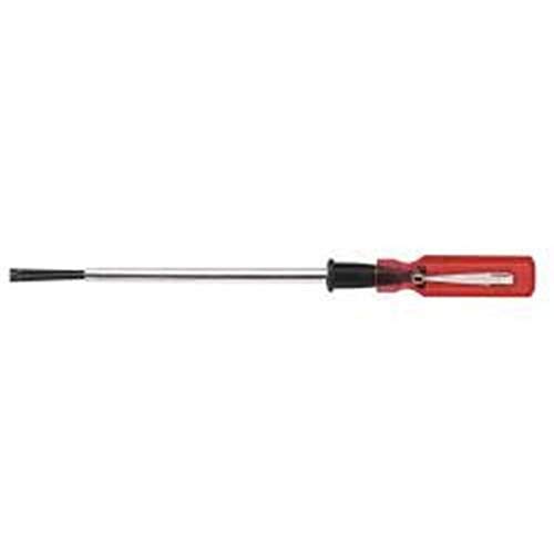 Klein Tools K28 3/16-Inch Slotted Screw Holding Flat Head Screwdriver with 8-Inch Round Shank and Comfordome Handle