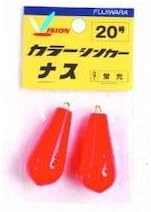 【まとめ買い&times;10個セット】 フジワラ(Fujiwara) カラーシンカー ナス 10号 蛍光